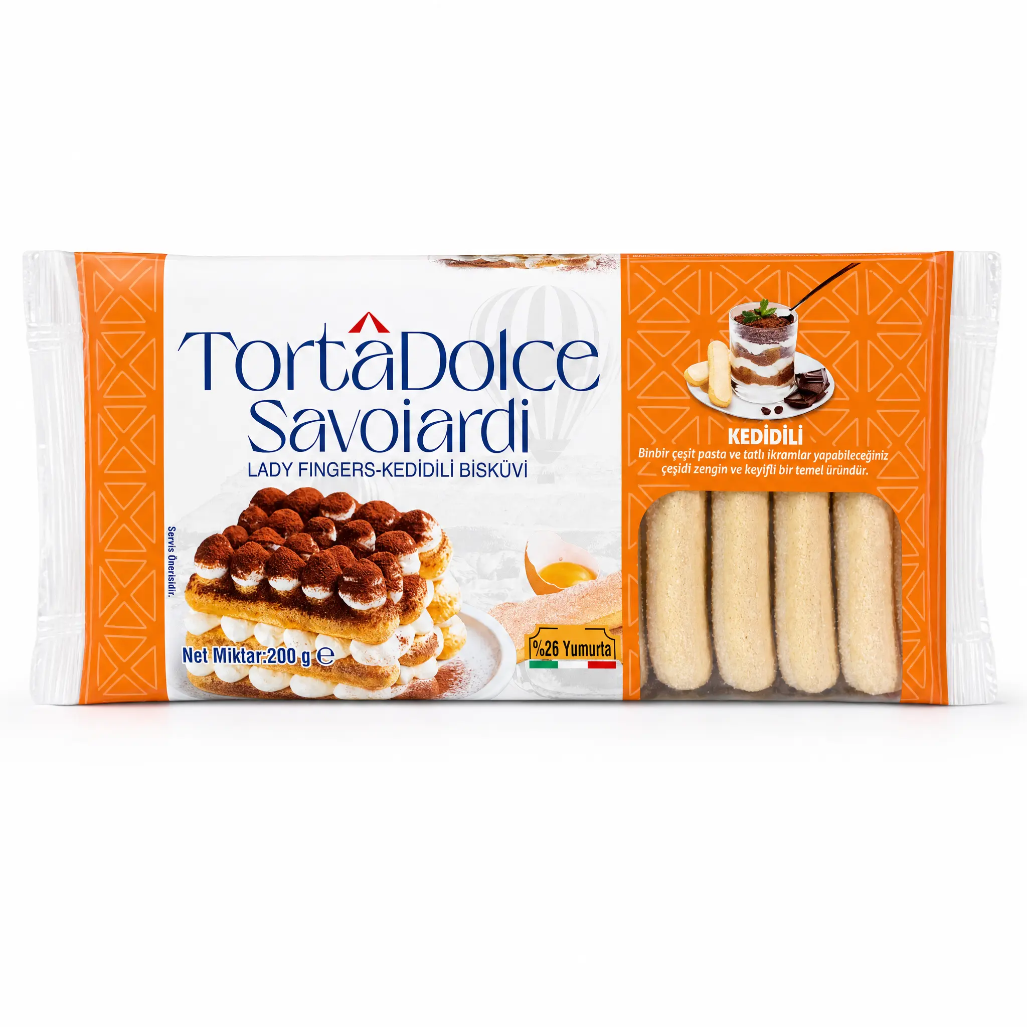 Tortadolce Savoiardi (Kedi Dili) 200 Gr - Görsel 2